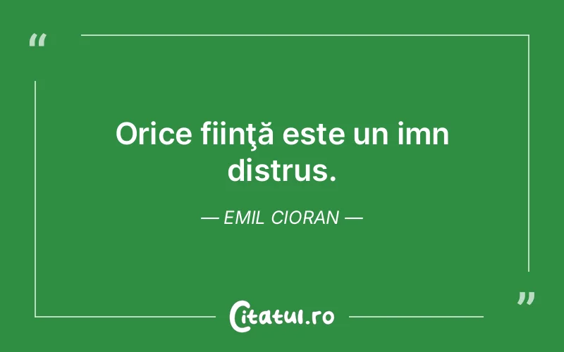 Citat Emil Cioran - citate viata