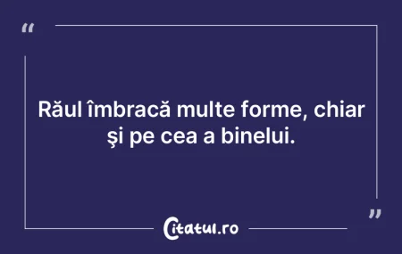 Sunt fapte rele care nu pot fi plătite ...