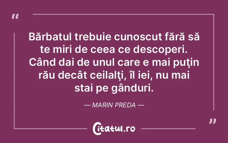 Citat Marin Preda - citate viata