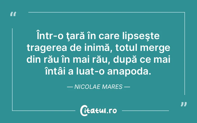Citat Nicolae Mares - citate viata