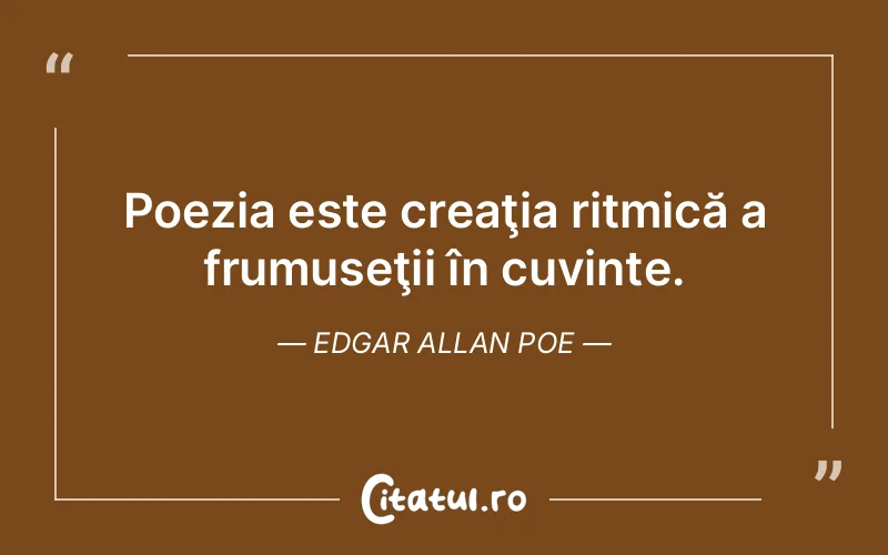 Citat Edgar Allan Poe - citate viata