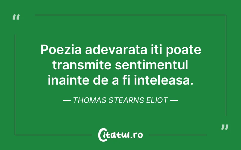 Citat Thomas Stearns Eliot - citate viata