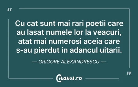Un mare poet este cea mai de pret bijute...