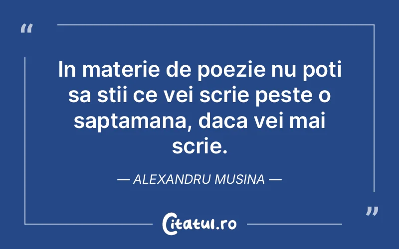 Citat Alexandru Musina - citate viata