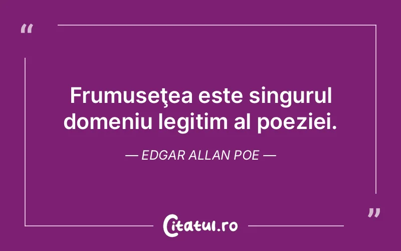 Citat Edgar Allan Poe - citate viata