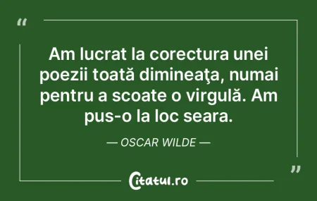 Un poem, o idee extraordinară sunt acci...