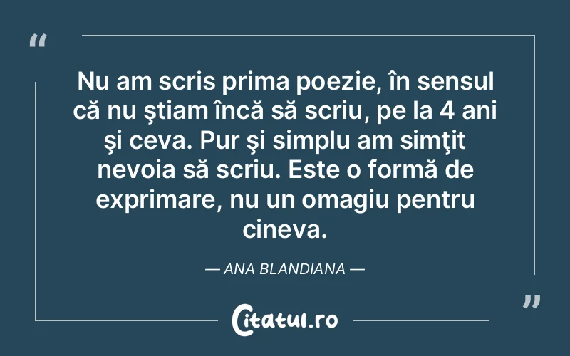 Citat Ana Bland - citate viata