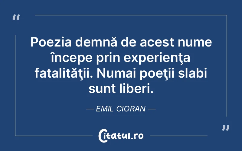 Citat Emil Cioran - citate viata