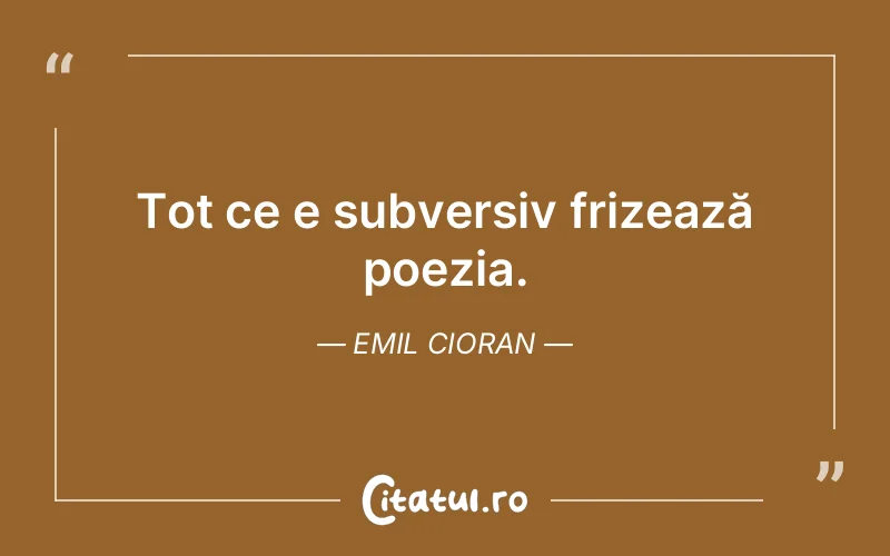 Citat Emil Cioran - citate viata