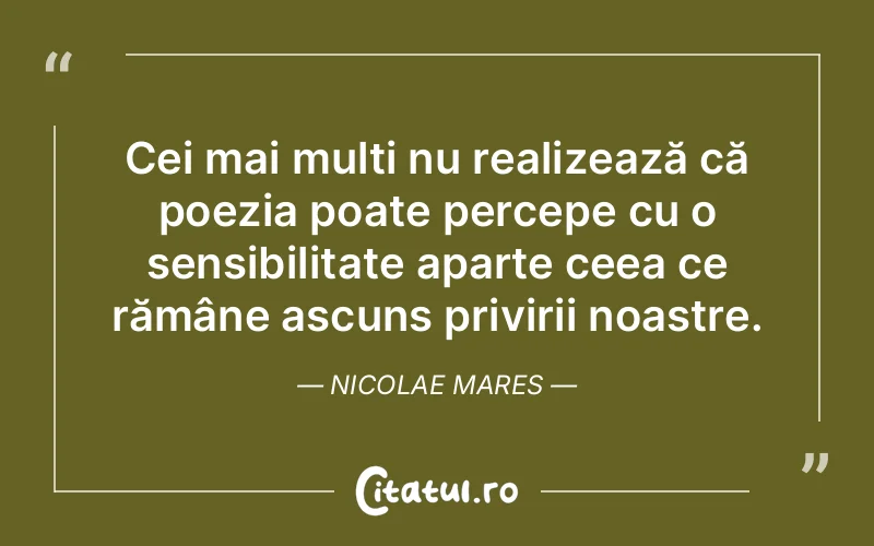 Citat Nicolae Mares - citate viata