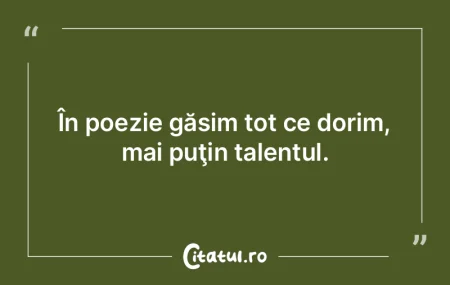Poezia nu este a nimănui, cu excepţia ...