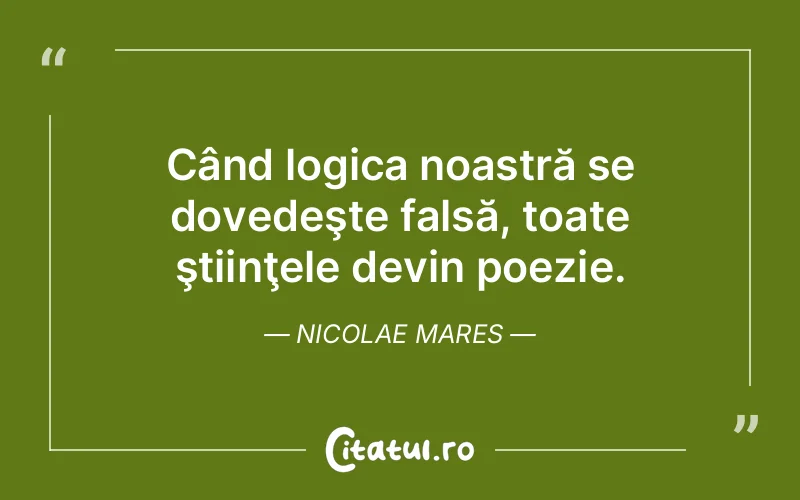 Citat Nicolae Mares - citate viata