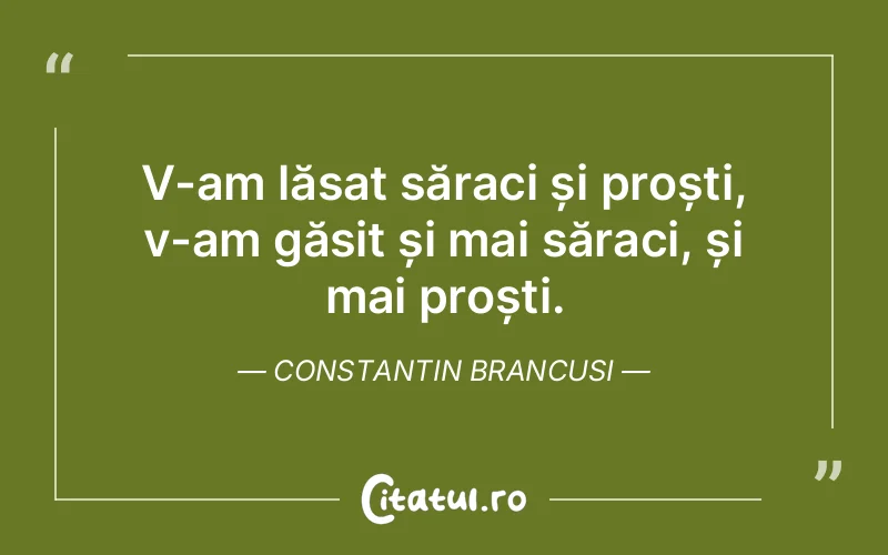Citat Constantin Brancusi - citate viata