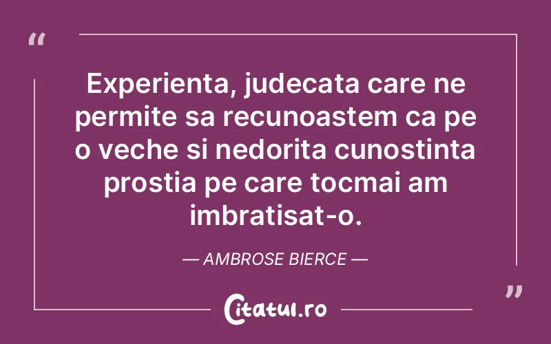 Citat Ambrose Bierce - citate viata