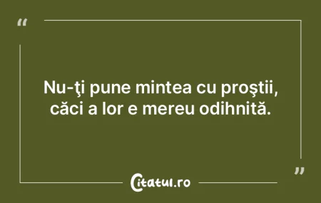 Prostia şi invidia sunt fraţi siamezi.