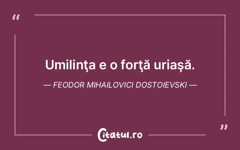 Citat Feodor Mihailovici Dostoievski - citate viata