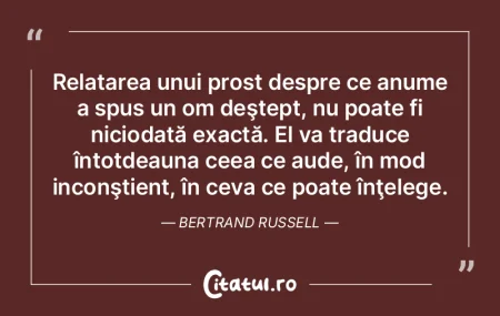 Cine crede că are toate răspunsurile È... Cine crede că are toate răspunsurile È...