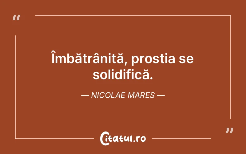 Citat Nicolae Mares - citate viata