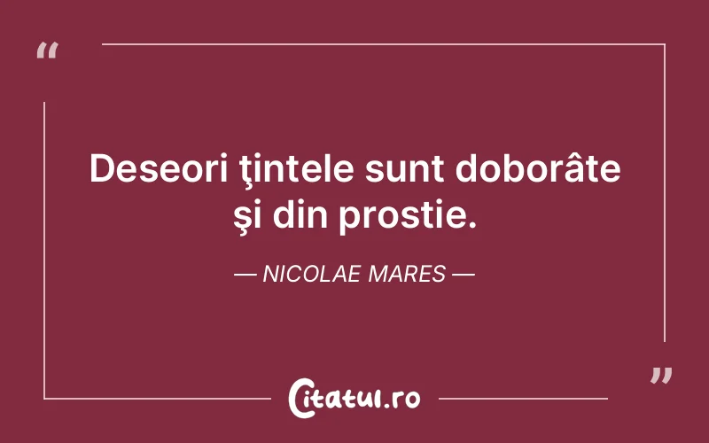 Citat Nicolae Mares - citate viata