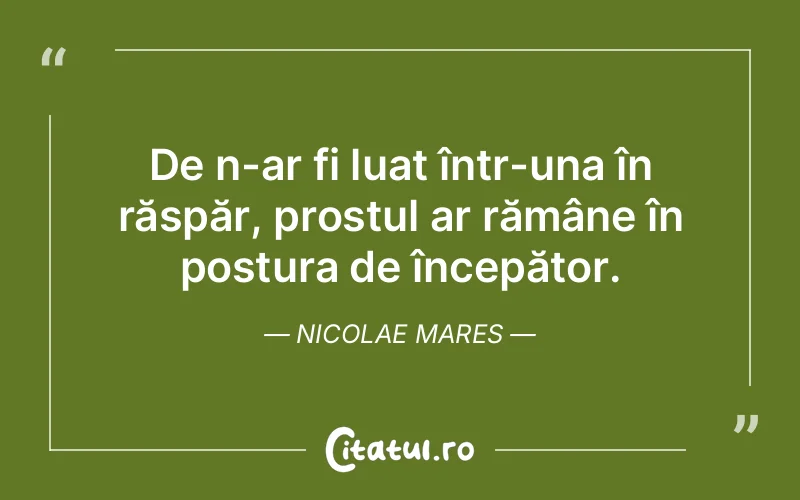 Citat Nicolae Mares - citate viata