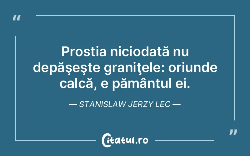 Citat Stanislaw Jerzy Lec - citate viata
