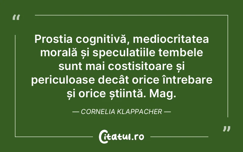 Citat Cornelia Klappacher - citate viata
