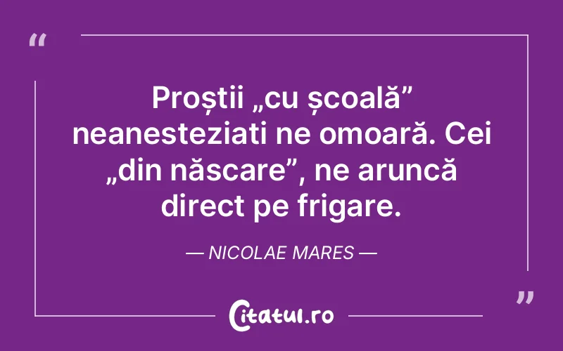 Citat Nicolae Mares - citate viata