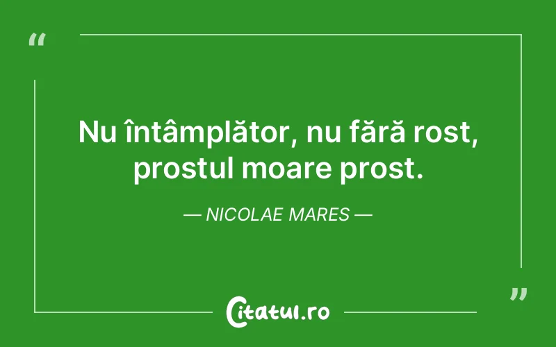 Citat Nicolae Mares - citate viata