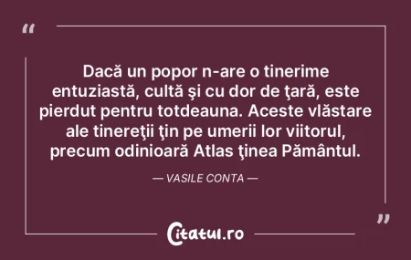 O ţară bună se reface de la sine. Dac... O ţară bună se reface de la sine. Dac...