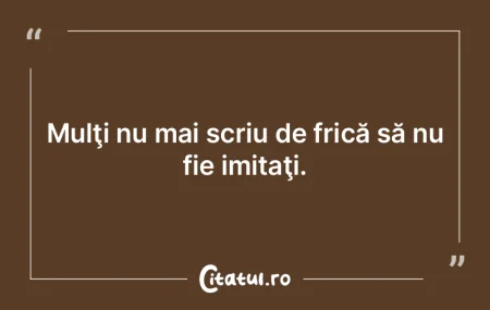 Când suntem buni cu toţii, nu e bun ni...