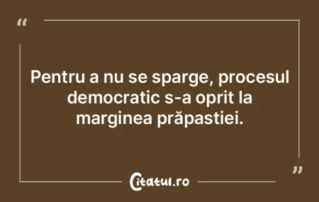 Nu are rost să sperăm că vom avea şi...