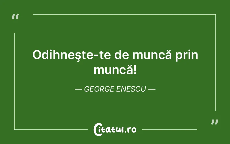 Citat George Enescu - citate viata