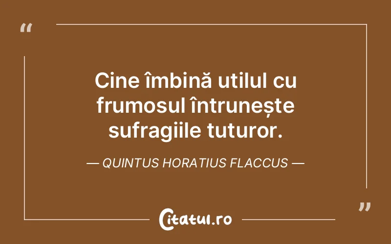 Citat Quintus Horatius Flaccus - citate viata