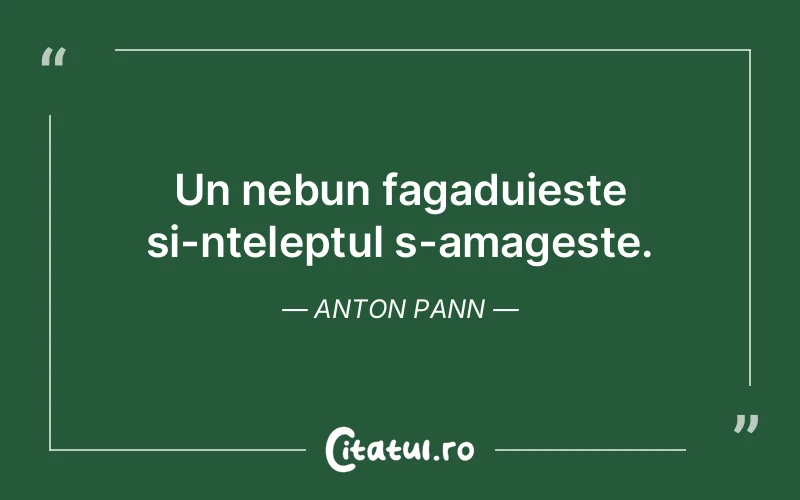 Citat Anton Pann - citate viata