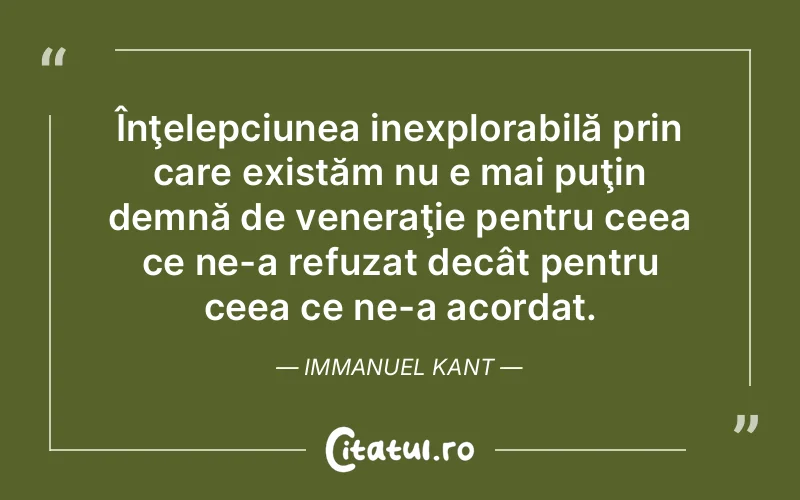 Citat Immanuel Kant - citate viata