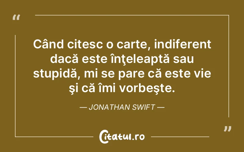 Citat Jonathan Swift - citate viata