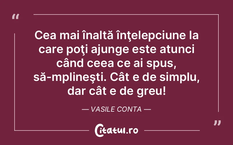 Citat Vasile Conta - citate viata