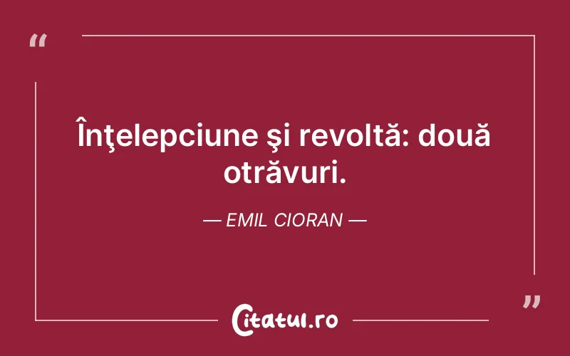 Citat Emil Cioran - citate viata