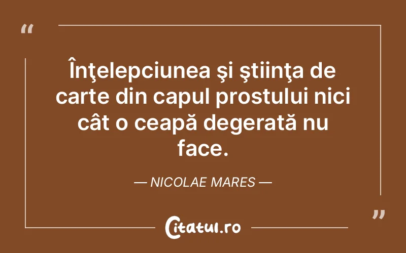 Citat Nicolae Mares - citate viata