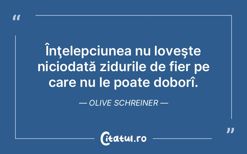 Citat Olive Schreiner - citate viata