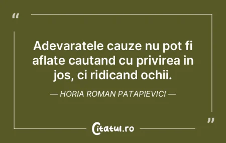 Cred în a privi realitatea în ochi și... Cred în a privi realitatea în ochi și...