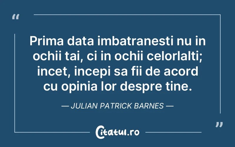 Citat Julian Patrick Barnes - citate viata