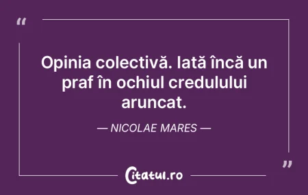 A vedea cu ochii altuia, a auzi cu urech...