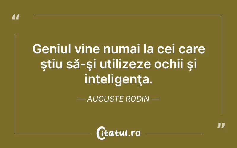 Citat Auguste Rodin - citate viata