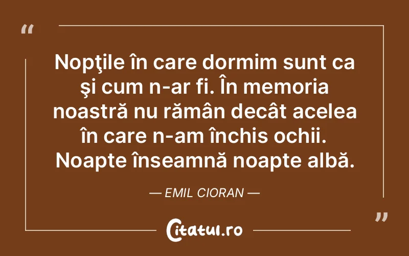 Citat Emil Cioran - citate viata
