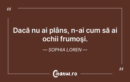 Chiar şi un ochi de sticlă îşi poate...