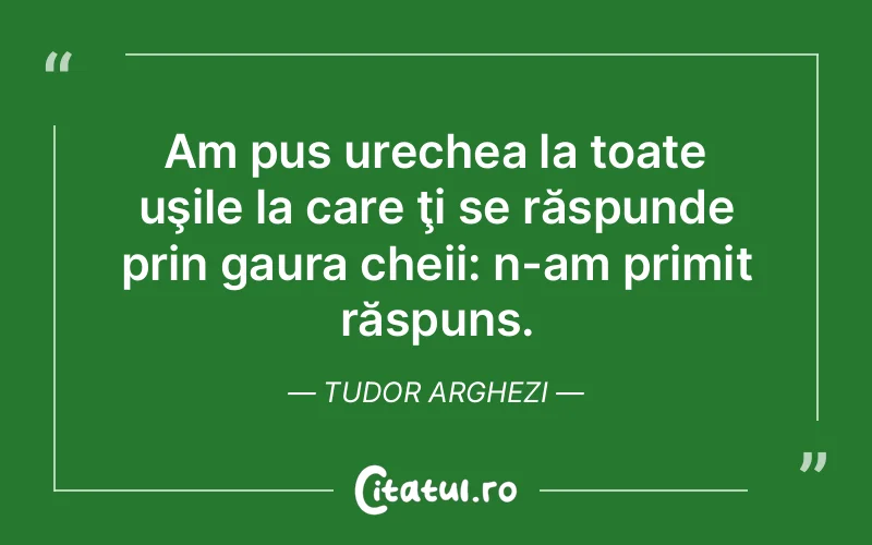 Citat Tudor Arghezi - citate viata