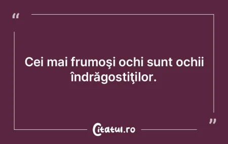 Fixează-ţi ochii pe perfecţiune şi v...