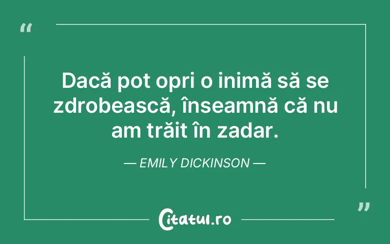 Citat Emily Dickinson - citate viata