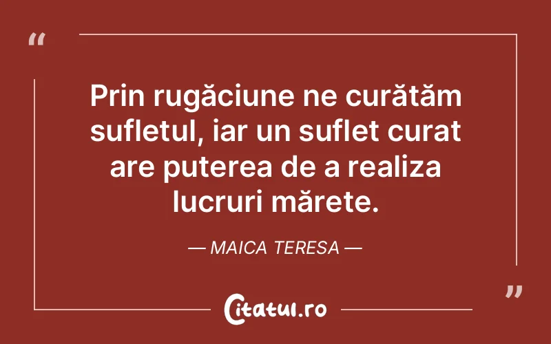 Citat Maica Teresa - citate viata